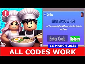*ALL CODES*🍜 Ramen Shop Tycoon ROBLOX | MARCH 16, 2025