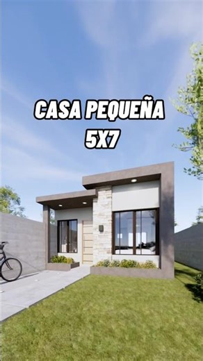 Small 5x7 house with modern design 🏠 #housetour #smallhouses #architecture #tinyhouse