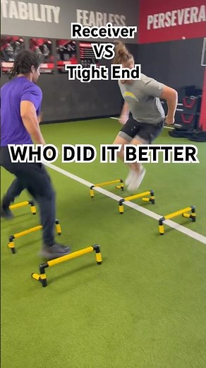 NFL RECEIVER VS TIGHT-END AGILITY DRILL #nfltraining #footballtraining #agilitydrills #agility #gym