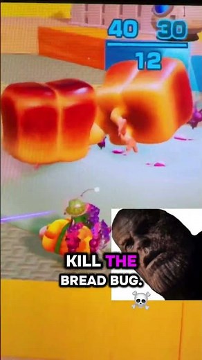 I used the Breadbug to kill the bread bug. He was loafing around #pikmin4 #nintendo #funny #breadbug