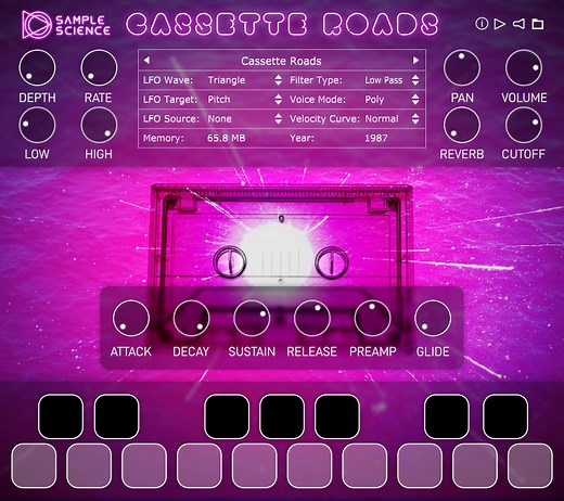 Cassette Roads by SampleScience - ROMpler Plugin VST VST3 Audio Unit
