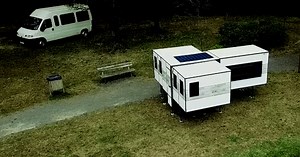 Expanding ioCamper is the camper van that sleeps outside the van