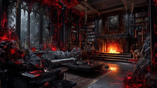 Tech-organic Obsidian Study | High-resolution Digital Art | Futuristic Darklord Interior - Etsy