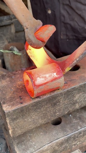 Leaf Spring Ring Straightening 🔥 | Satisfying Metalwork #shorts