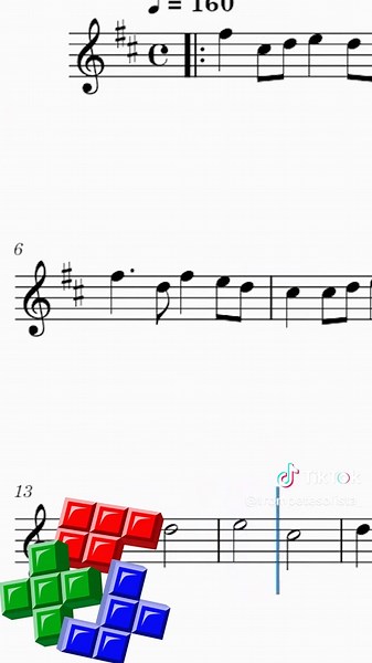 Tetris Theme: Partitura para Trompete