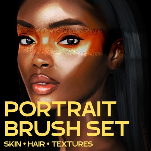 40 Portrait Brushes for Procreate – Skin, Hair & Blending Set on iPad - Etsy