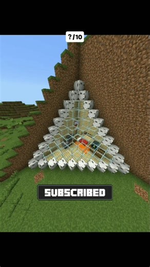 Minecraft triangle house #shorts