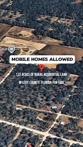 1.22 Acres of Rural Residential Land in Levy County, Florida for $18K. Mobile Homes Allowed. #realestate #florida #property #land #fyp | LandSupplier.com