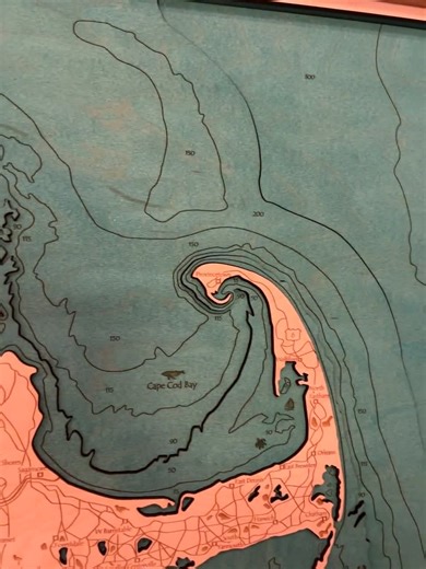 Cape Cod & Boston 3D Nautical Wood Map - Laser Etched Chart - Etsy