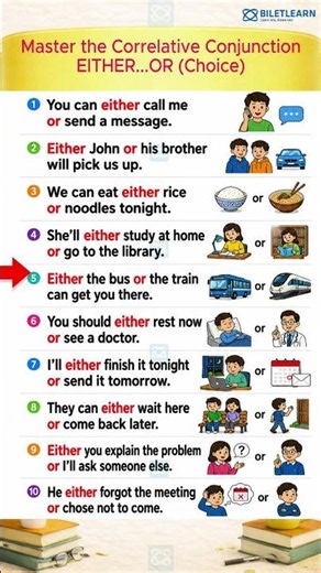 How to Master the Correlative Conjunction EITHER...OR (Choice) | English Grammar | Speaking Practice