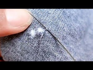 Learn how to repair a hole in a sweatshirt without leaving a mark,Just with a single sewing needle