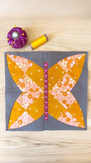 Sew Kind Of Wonderful on Instagram: "Say hi to Flutterby 🦋 Our April Block of the Month is here and it’s giving all the fun, fresh spring vibes. This easy and beginner-friendly quilt block is made with the Quick Curve Ruler and comes together fast. If you’ve been wanting to try curved piecing, this is the perfect block to start with Want to make this block for FREE? Join our Quilt Circle community and get ✨ A brand new block every month ✨ Exclusive quilt patterns ✨ Step-by-step tutorials ✨ Insp