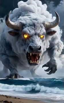The Sky-Born Bull Emerging From the Sea #shorts #fyp #trending #trendingshorts #ai #aivideo #aiart