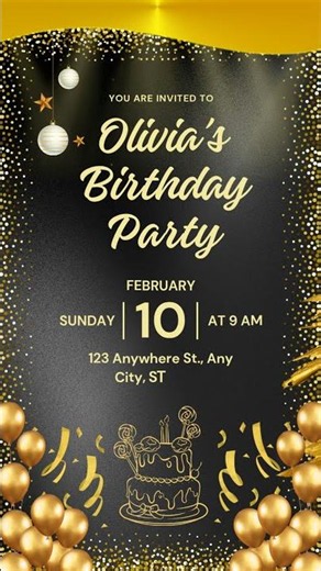 Birthday Invitation🥳l Design In Canva#cards#graphicdesign#invitation#birthday#photoshop#canva