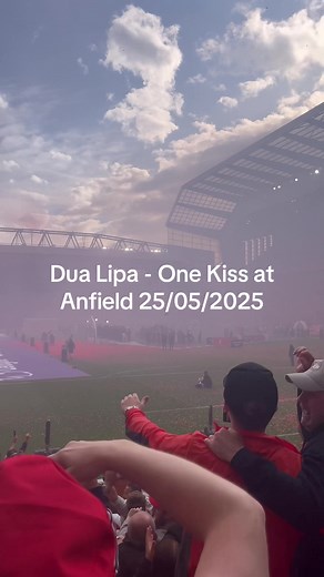 Liverpool Fans Celebrate with Dua Lipa's One Kiss