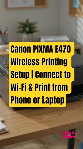 Canon PIXMA E470 Wireless Printing Setup | Connect to Wi-Fi & Print from Phone or Laptop #canon