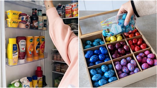 Fridge restock and colorful candy organization