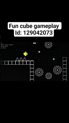 Fun cube gameplay id: 129042073. #gd #geometrydash #cube #gameplay #level #challenge #fun