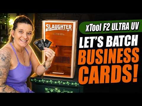 XTool F2 Ultra UV using batch fill to make business cards