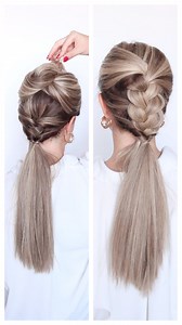 Fake French braid that looks real 😍 #fakefrenchbraid #fauxfrenchbraid #easybraid #hairstylehack #braidtutorial #hairreels | Another Day Another Braid