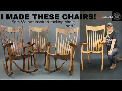 Sam Maloof inspired Rocking Chair Build part 1. #woodworking