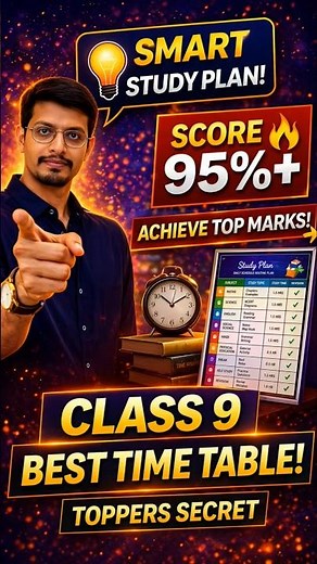 🔥 Class 9 Best Timetable for 95%+ Marks | Toppers Secret Study Plan 📚 #shorts #class9 #cbse #ncert