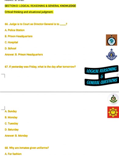 Logical reasoning and some GK questions #fypシ゚viralシfypシ゚ #security #recruitment #ghanasecurityservice #ghanatiktok🇬🇭