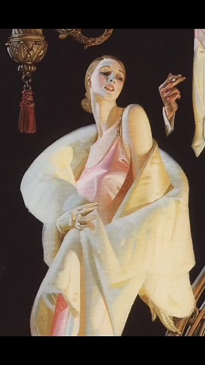 Couple Descending a Staircase Painting by JC Leyendecker