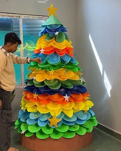 Colorful Paper tree for Christmas Day #Papertree #chrishtmastree | Deep's CRAFT
