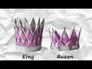 DIY KING QUEEN Paper Crown making | How to make King Crown at Home | Tiara Crown | King Queen Crowns
