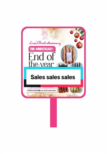 I’m excited to announce that our 2nd anniversary/End of the year Sales will run from December 1st–13th. Get ready to shop your favourite extensions at the best prices of the year — with massive discounts on all orders and free gifts included.” HOW TO ORDER; Send a dm on WhatsApp 09034453513 french curls in ibadan vendor 2025 french curls in ibadan vendor French curls in ibadan french curls braids in ibadan. french curls seller in ibadan french curls braider in ibadan. french curls extension ibad