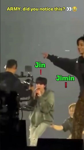 Jin & Jimin cute moments on the stage 😂 #bts #kpop