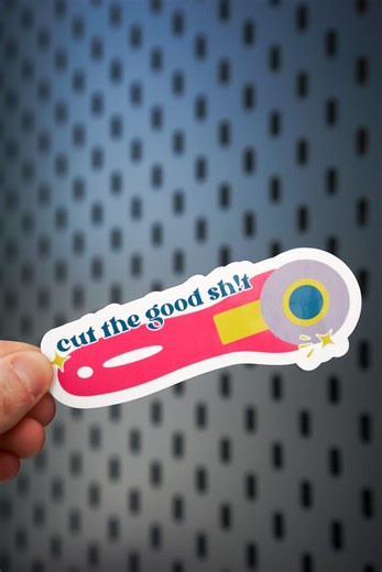 Rotary Cutter Sticker - Cut the Good Stuff - Colorful and Waterproof Decal for Quilters and Sewists - Etsy