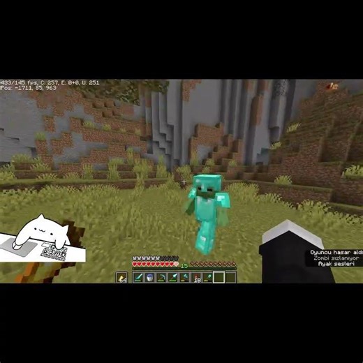 Minecraft ama full elmas setli zombi spawn oldu #shorts