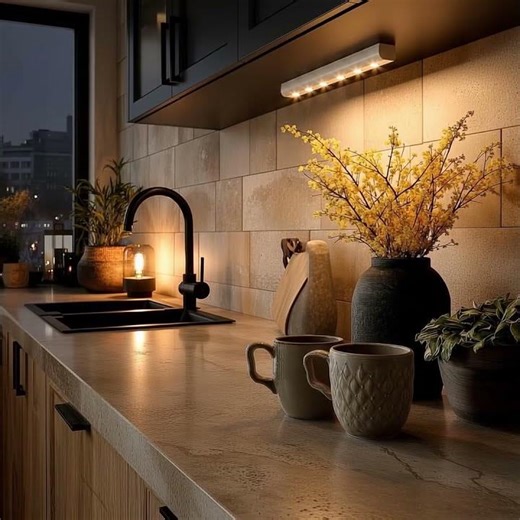 Maclean MCE123 LED Light Strip Stick PIR Under Cabinet Motion Sensor Kitchen Cabinet LED Light with