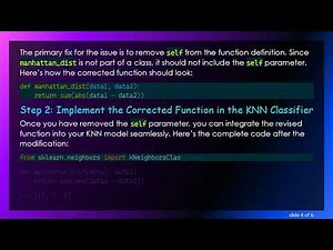 Resolving the TypeError in Your KNN Algorithm: Fixing the manhattan_dist Function