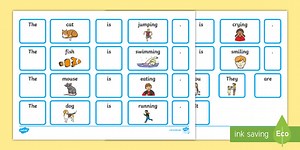 EAL Sentence Builder Cards with Verbs