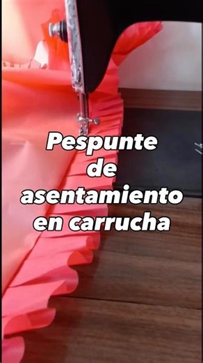 🪡 PESPUNTE DE ASENTAMIENTO EN CARRUCHA #corteyconfeccion #costura #modaflamenca #trajesdeflamenca
