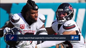 Texans' Azeez Al-Shaair suspended for vicious hit on Trevor Lawrence