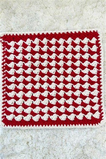 Candy Cane Stripe Crochet Dishcloth Free Printable