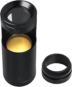 Handheld LED Polariscope Optical Glass Double Lens Design 28mm Diameter Loupe Magnifier Jeweler with Built-in Illumination Gemologist Gemstone Tester Tool