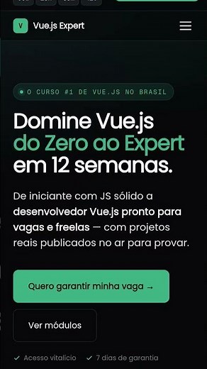 Curso Vuejs Expert #vuejs #frontend #quasarframework #cursofrontend #cursovue #frontendcourse