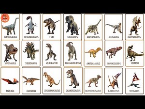 Flashcard - 100 Dinosaur Names in English for Preschoolers #kidslearning #dinosaurs #dinosaur