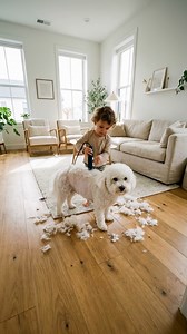 Dog Gets Surprise Haircut from Kid 🎬 This video was produced by Network Media and Aoos Media | Simulated Reality