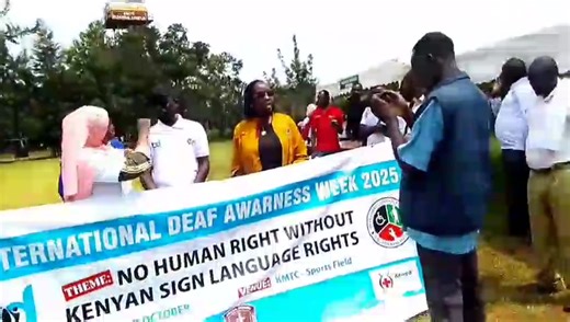 #NoHumanRightsWithoutKenyanSignLanguageRights @BungomaKMTC 🎤 Prince Macheso Jac echoing the event to the world. 📸🌠🕊️✨ | TV PAMBA