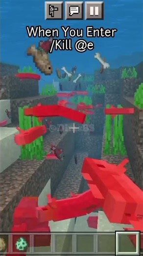 When you enter /kill command. #minecraft