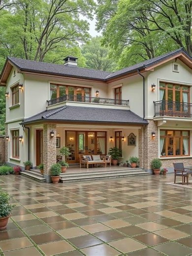 Simple Countryside House | Peaceful and Green Rural Living #modelbuilding #easyhouse #architecture