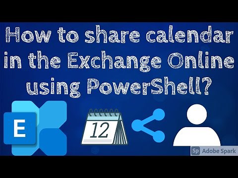 Share calendars in Exchange Online using PowerShell | #PowerShell #ExchangeOnline #O365