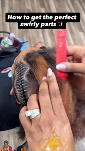 How to get the perfect swirly parts ✨ #beauty #usa #hair #hairtransformation #hairstylist | Precious Hairstyle Tutorials