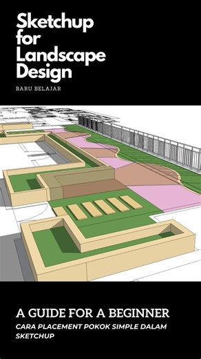 Simple Landscape Object Placement in Sketchup Curve Area Tutorial